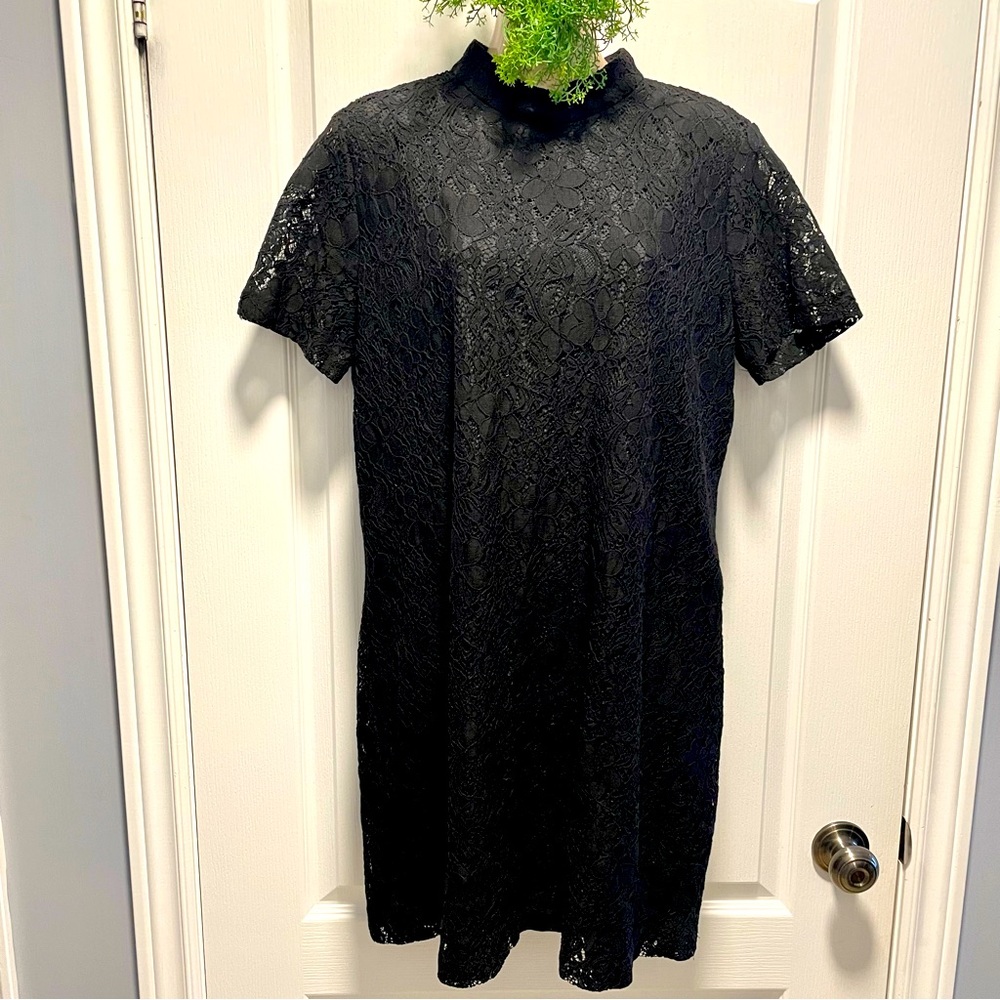 🌸3 for $30 NWOT Joe Fresh Lace Little Black Dress Mini short sleeves LBD